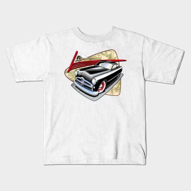 1949 Ford Custom Kids T-Shirt by ScarabMotorsports